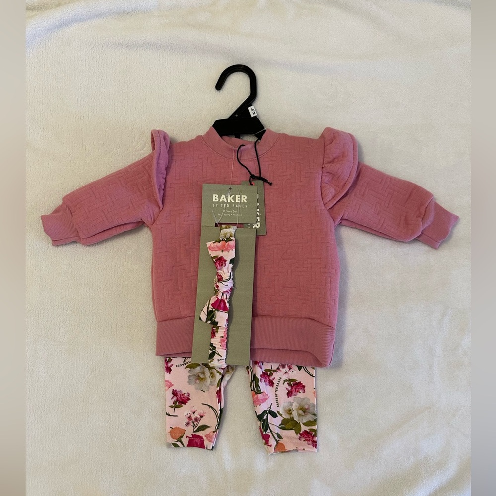 Ted Baker Pink Floral Baby Set